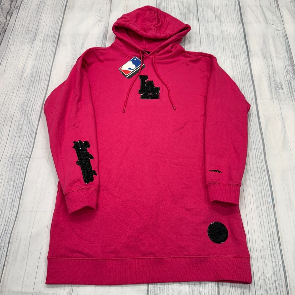 NWT Los Angeles Dodgers Hoodie Sweatshirt M Pink Pro Standard MLB Baseball‎ Mens